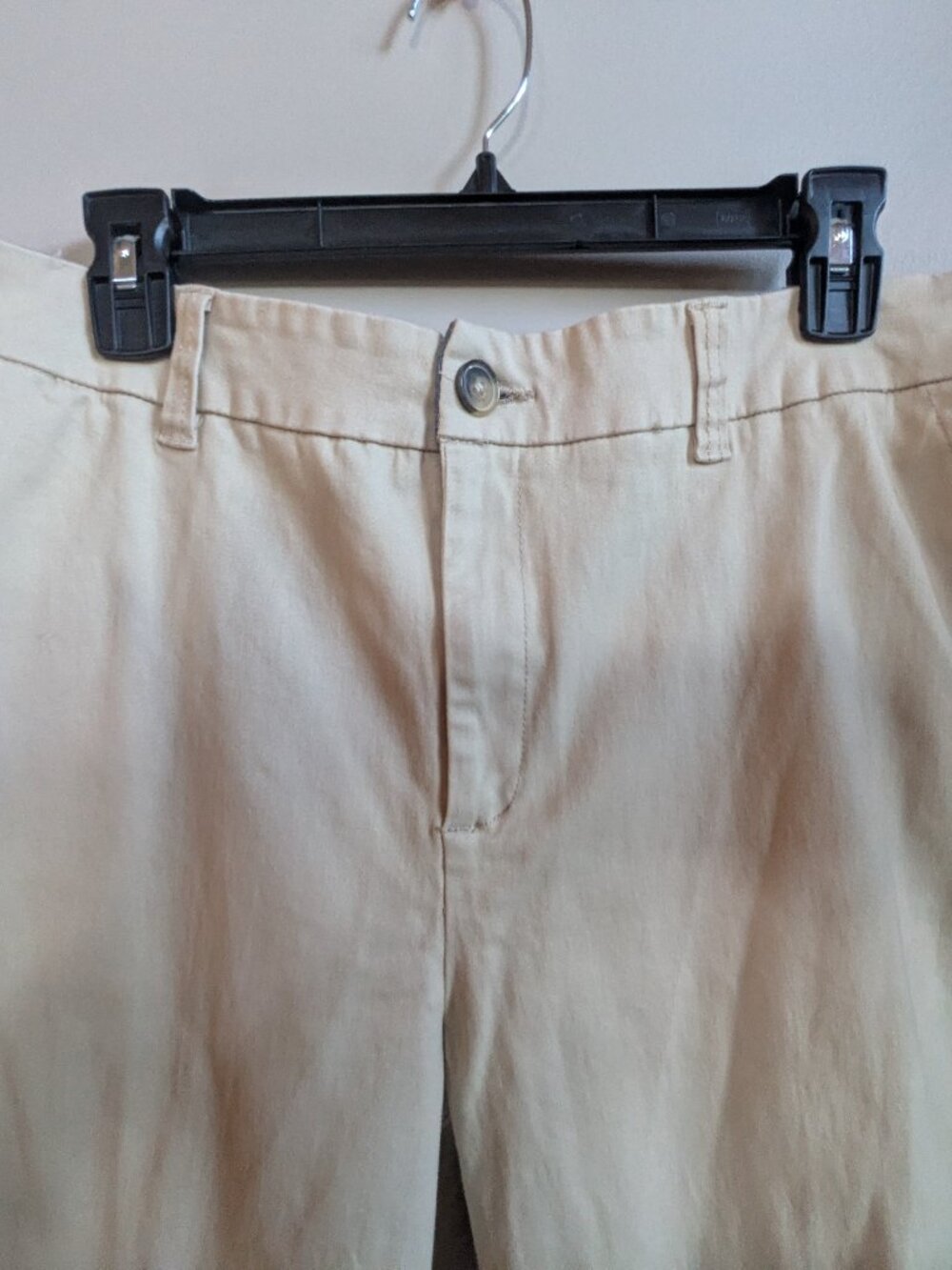 woman within light khaki pants elastic waist size 14 W